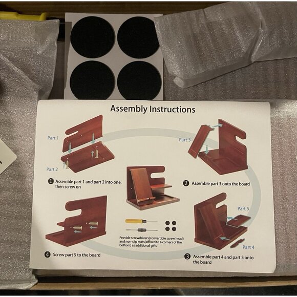 Wood Phone Docking Station Wood Nightstand Organizer Idea For Him,Perfect Gift - Picture 5 of 10